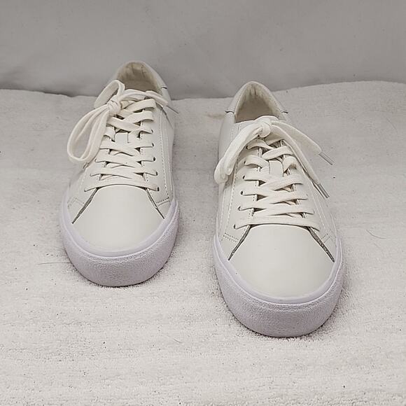 ๐MADEWEL SIDEWALK LOWTOP WHITE LEATHER UNISEX SNEAKERS MENS 7.5 LADIES 9 NWOB - Picture 2 of 16